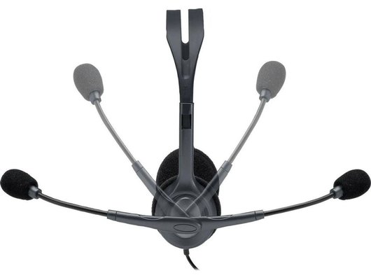 Наушники с микрофоном проводные Logitech Stereo Headset H111 Grey